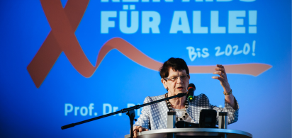 Rita S&uuml;ssmuth beim Auftakt der Kampagne "KEIN AIDS F&Uuml;R ALLE!" der Deutschen Aidshilfe 2017.