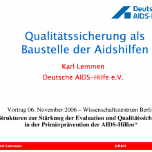 Vorschaubild Lemmen Qualitätssicherung als Baustelle - WZB-Tagung 2006